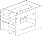 ESF Furniture - Gamer Bed 35.43" x 78.7" in Natural - GAMERBEDNATURAL