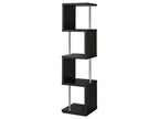 Baxter 67-inch 4-shelf Bookshelf White and Chrome