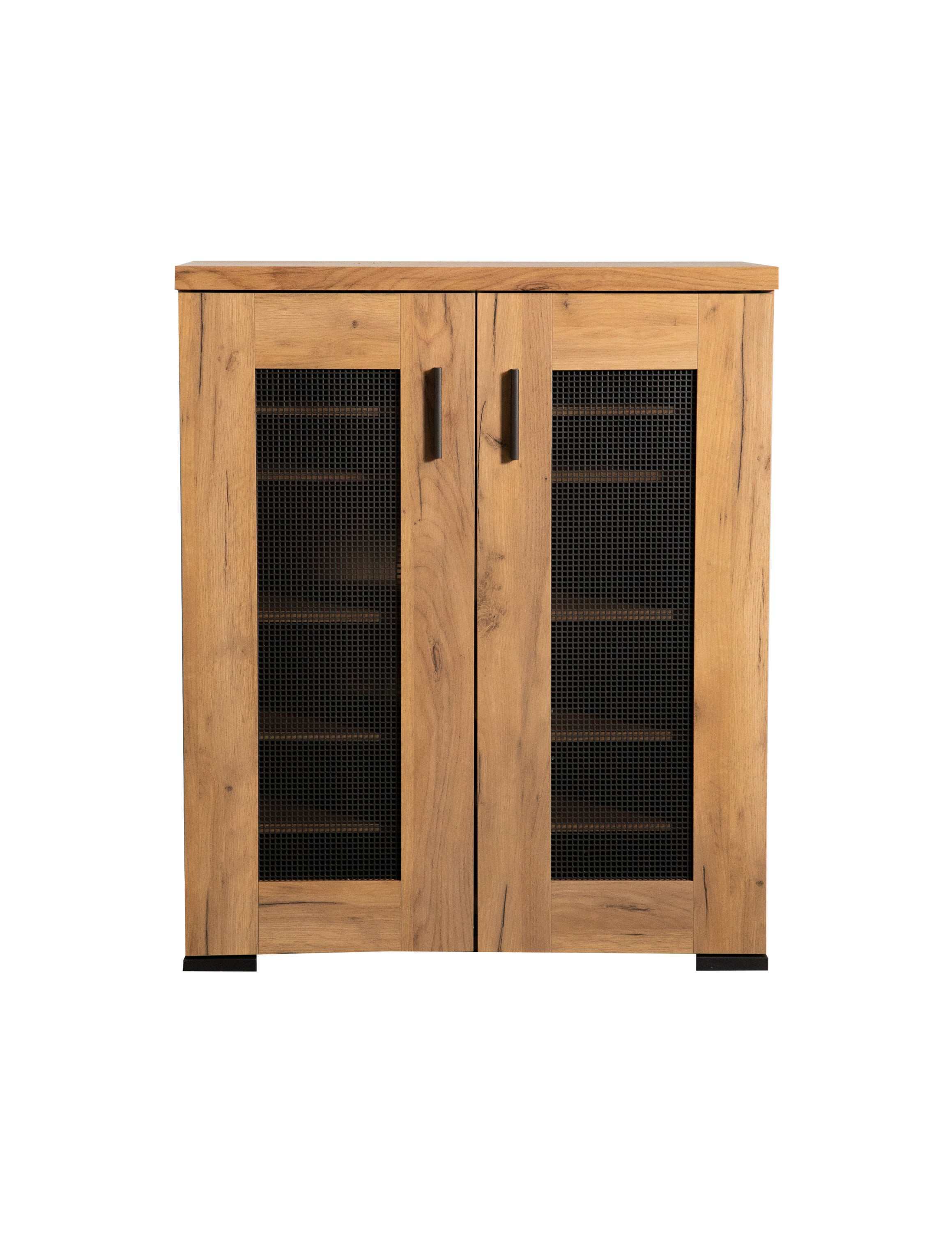 Bristol 6-shelf Engineered Wood Shoe Cabinet Golden Oak