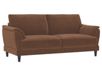 Selma 2-piece Velvet Upholstered Crescent Arm Sofa Set Rust