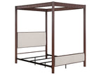Zimmerlee 89-inch Metal Eastern King Canopy Bed Rust Brown