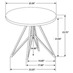 Hadi Round SmartTop Coffee Table Cement and Gunmetal
