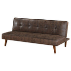 Jenson Upholstered Tufted Convertible Sofa Bed Dark Coffee