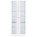 Cabra 4-door LED Curio Display Cabinet White High Gloss