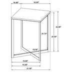 Tobin Square Marble Top End Table White and Black