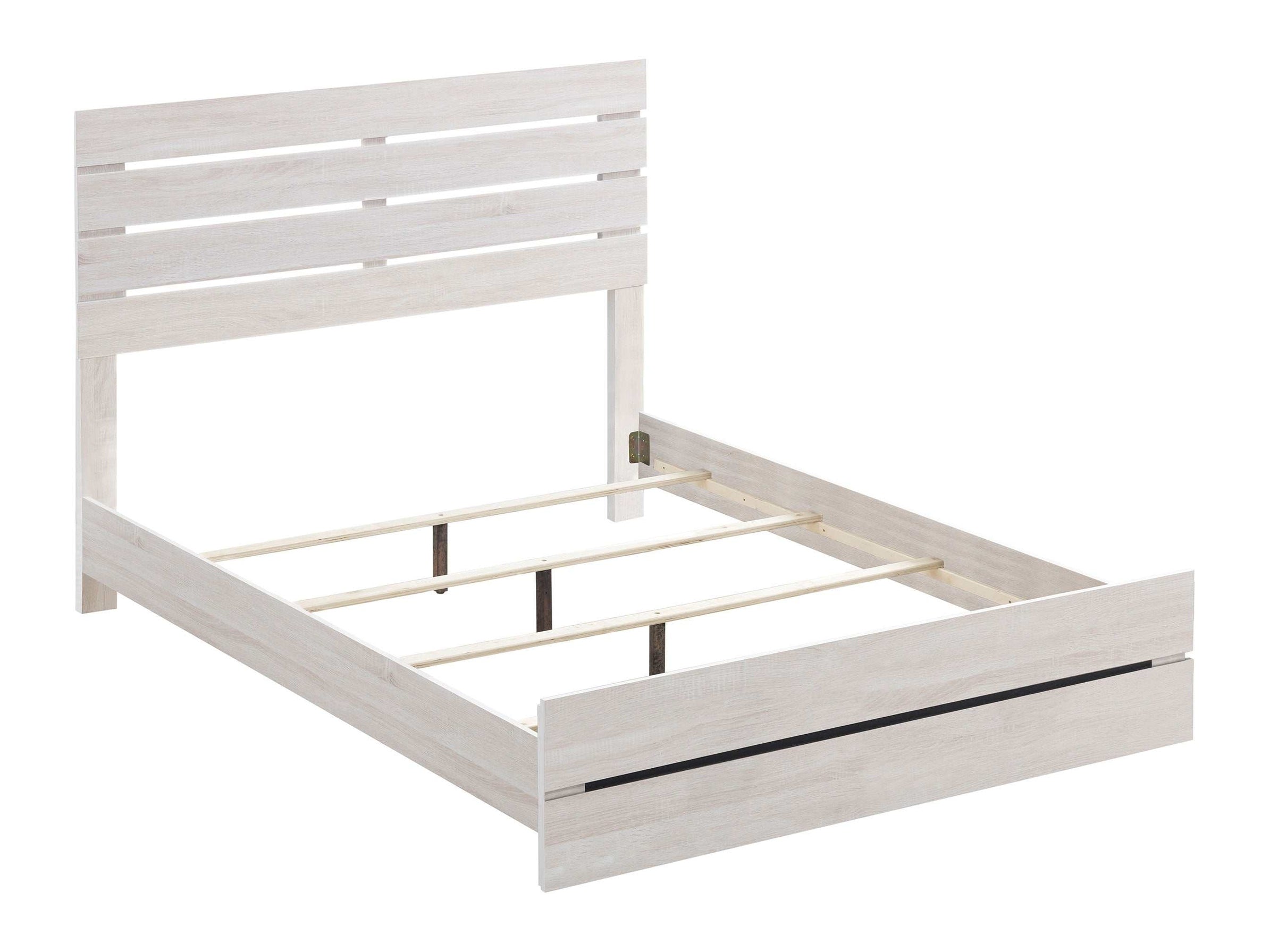 Brantford Wood Queen Panel Bed Coastal White
