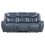 Sloane 2-piece Upholstered Reclining Sofa Set Blue