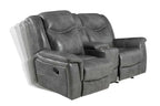 Conrad 3-piece Upholstered Padded Arm Motion Sofa Set Grey