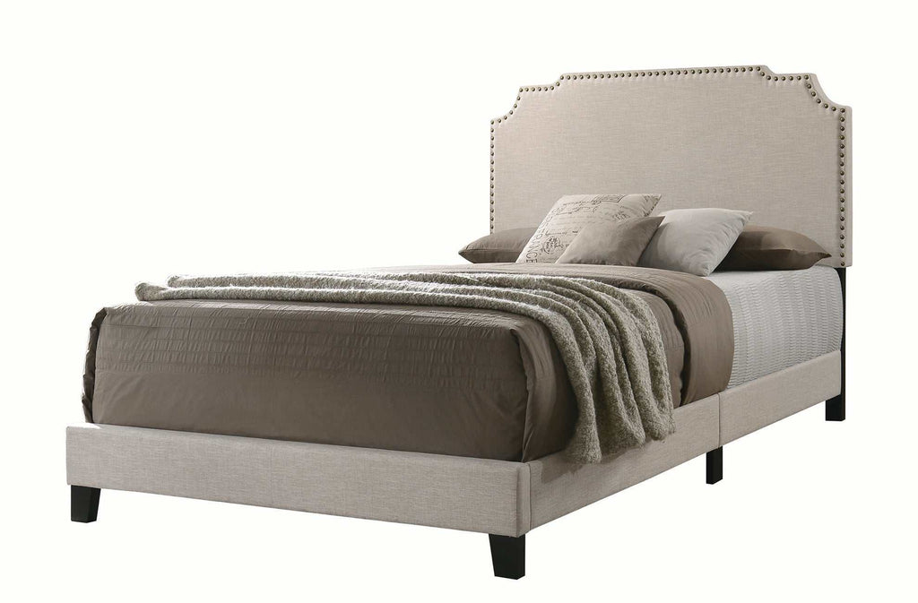 Tamarac Upholstered Full Panel Bed Beige