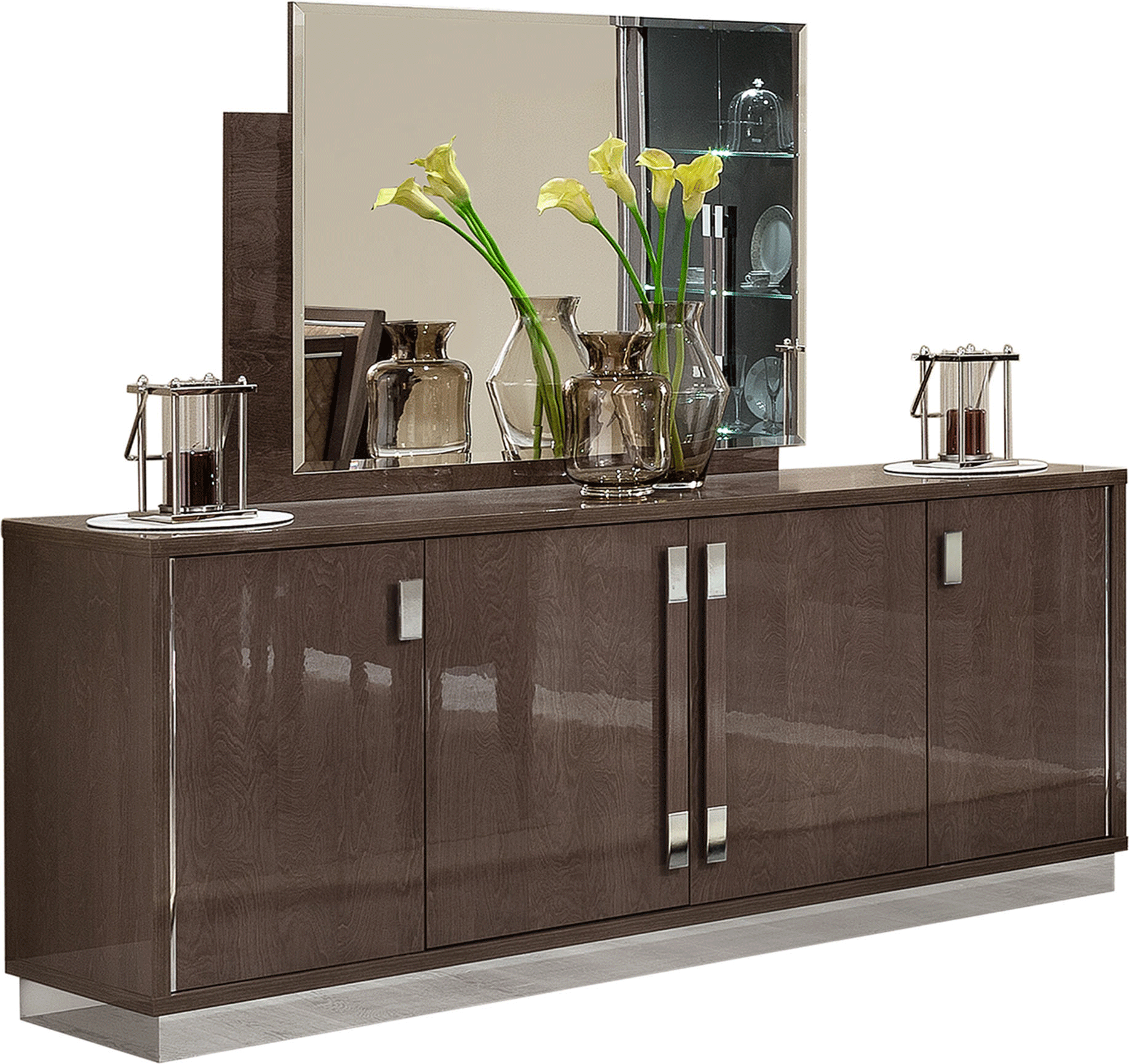 ESF Furniture - Platinum Slim Dining Table 12 Piece Dining Room Set - PLATINUMTABLE-12SET