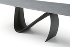 ESF Furniture - 9087 Dining Table 7 Piece Dining Room Set in Dark Gray - 9087TABLEDARKGREY-7SET