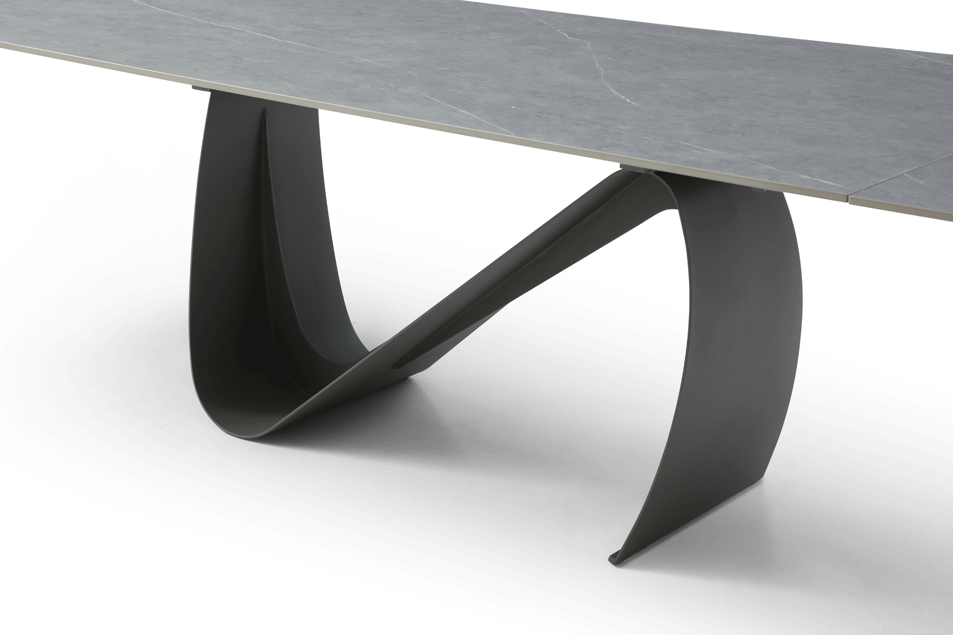ESF Furniture - 9087 Dining Table 7 Piece Dining Room Set in Dark Gray - 9087TABLEDARKGREY-7SET