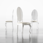 ESF Furniture - Carmen Dining Table 10 Piece Dining Room Set in White - CARMENTABLEWHITE-10SET