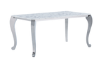 ESF Furniture - 110 Marble Dining Table 9 Piece Dining Room Set - 110DININGTABLE-9SET