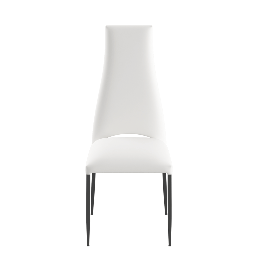ESF Furniture - 2417 Dining Table 3 Piece Dining Room Set in White - 2417TABLEWHITE-3SET