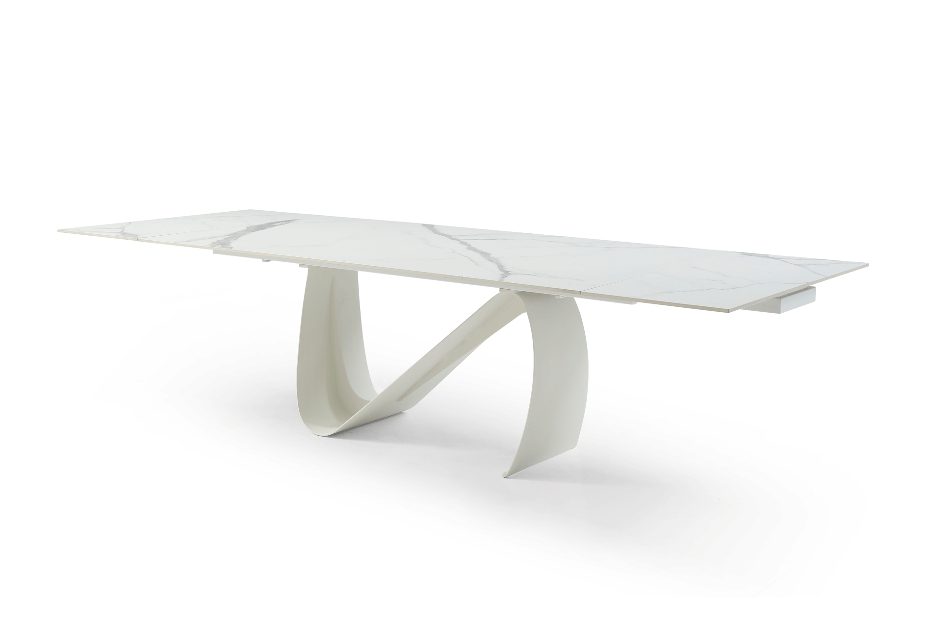 ESF Furniture - 9087 Dining Table 7 Piece Dining Room Set in White - 9087TABLEWHITE-7SET
