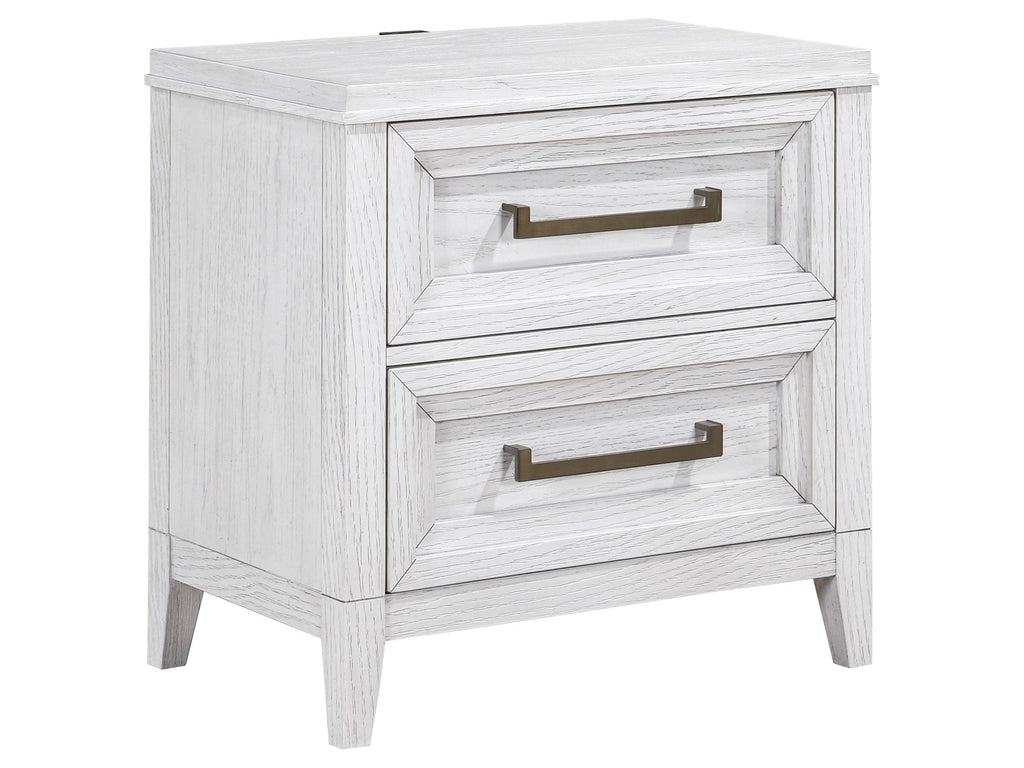 Marielle 2-drawer Nightstand Bedside Table Distressed White