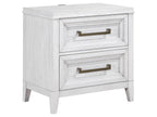 Marielle 2-drawer Nightstand Bedside Table Distressed White