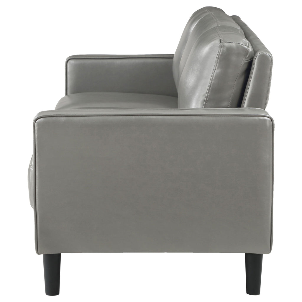 Ruth Upholstered Track Arm Sofa Black