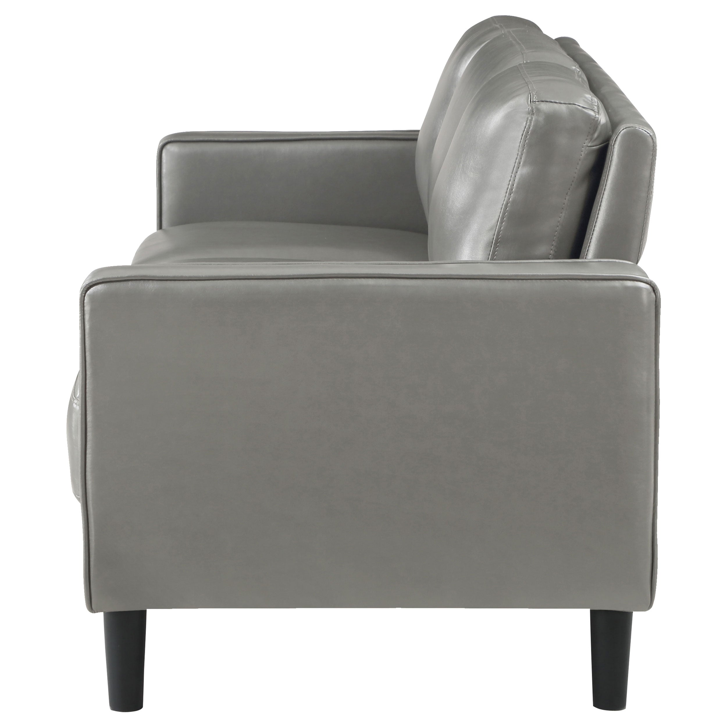 Ruth Upholstered Track Arm Sofa Black