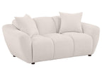 Destino Chenille Upholstered Splayed Arm Loveseat Greige