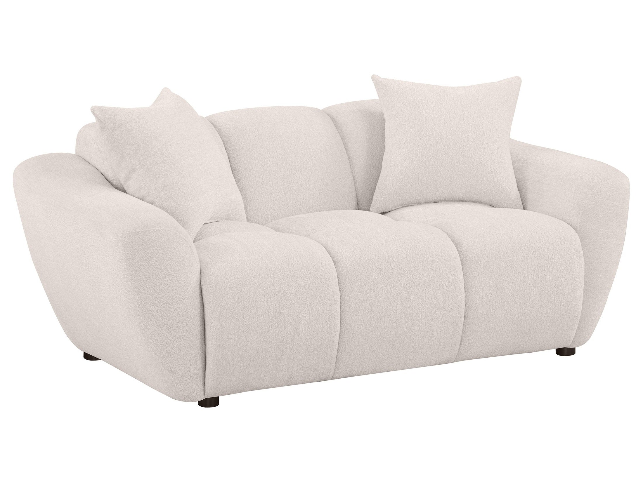 Destino Chenille Upholstered Splayed Arm Loveseat Greige
