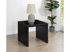 Knapp Engineered Wood Square Side End Table Black