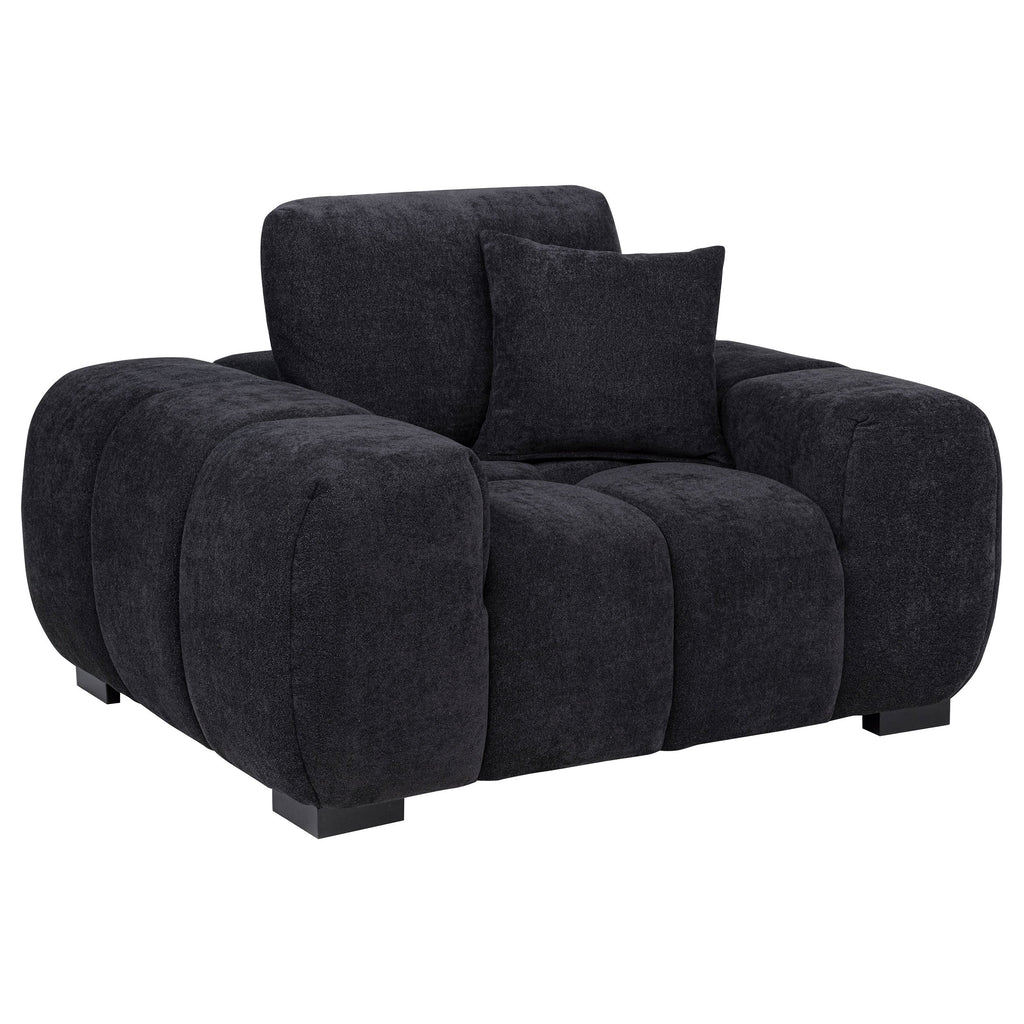 Octavia Upholstered Track Arm Accent Chair Amber