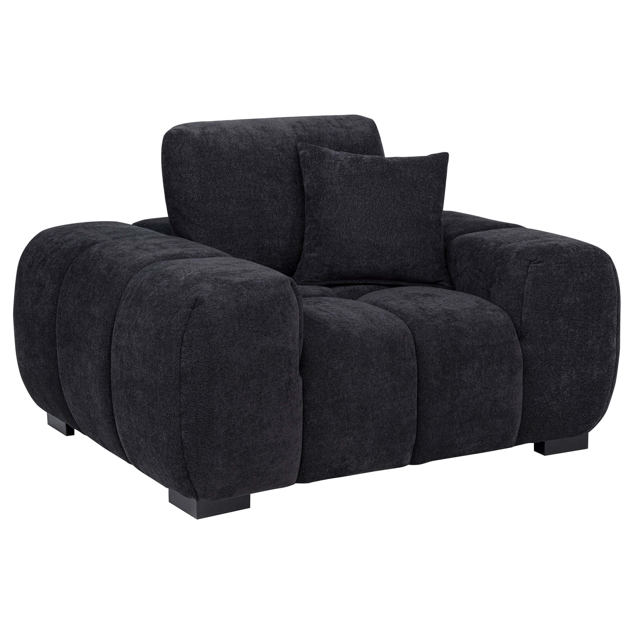 Octavia Upholstered Track Arm Accent Chair Amber
