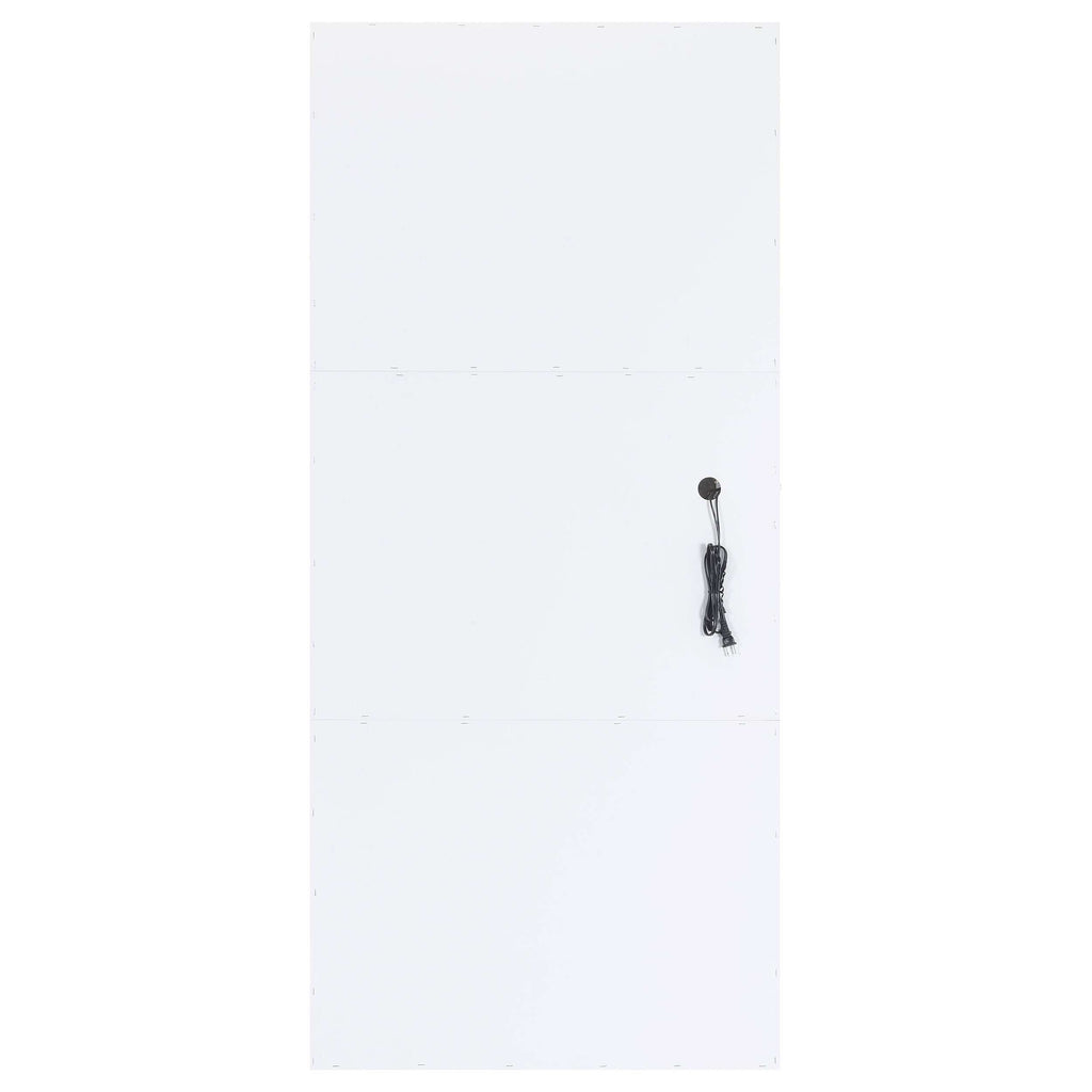 Zayan 32 x 71 Inch Floor Mirror LED Lighting Black Gloss