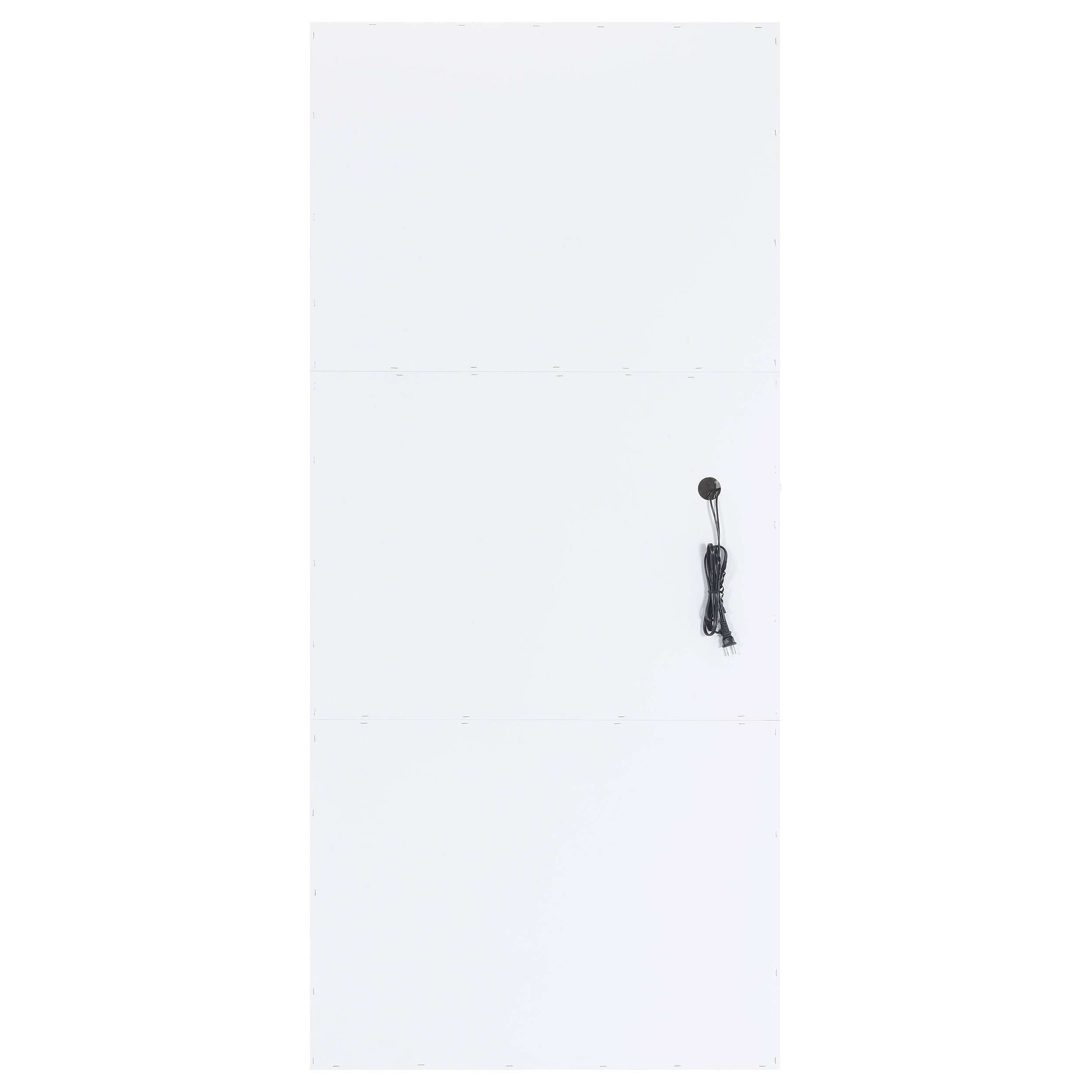 Zayan 32 x 71 Inch Floor Mirror LED Lighting Black Gloss