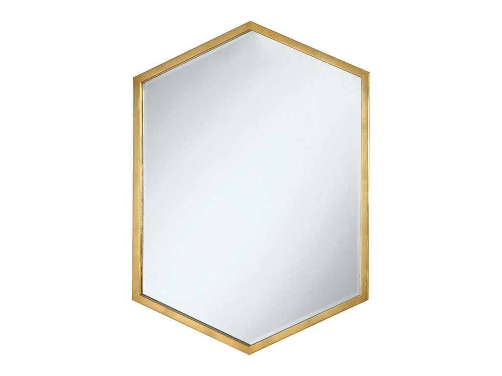 Bledel 24 x 34 Inch Hexagonal Wall Mirror Gold