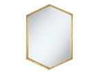 Bledel 24 x 34 Inch Hexagonal Wall Mirror Gold