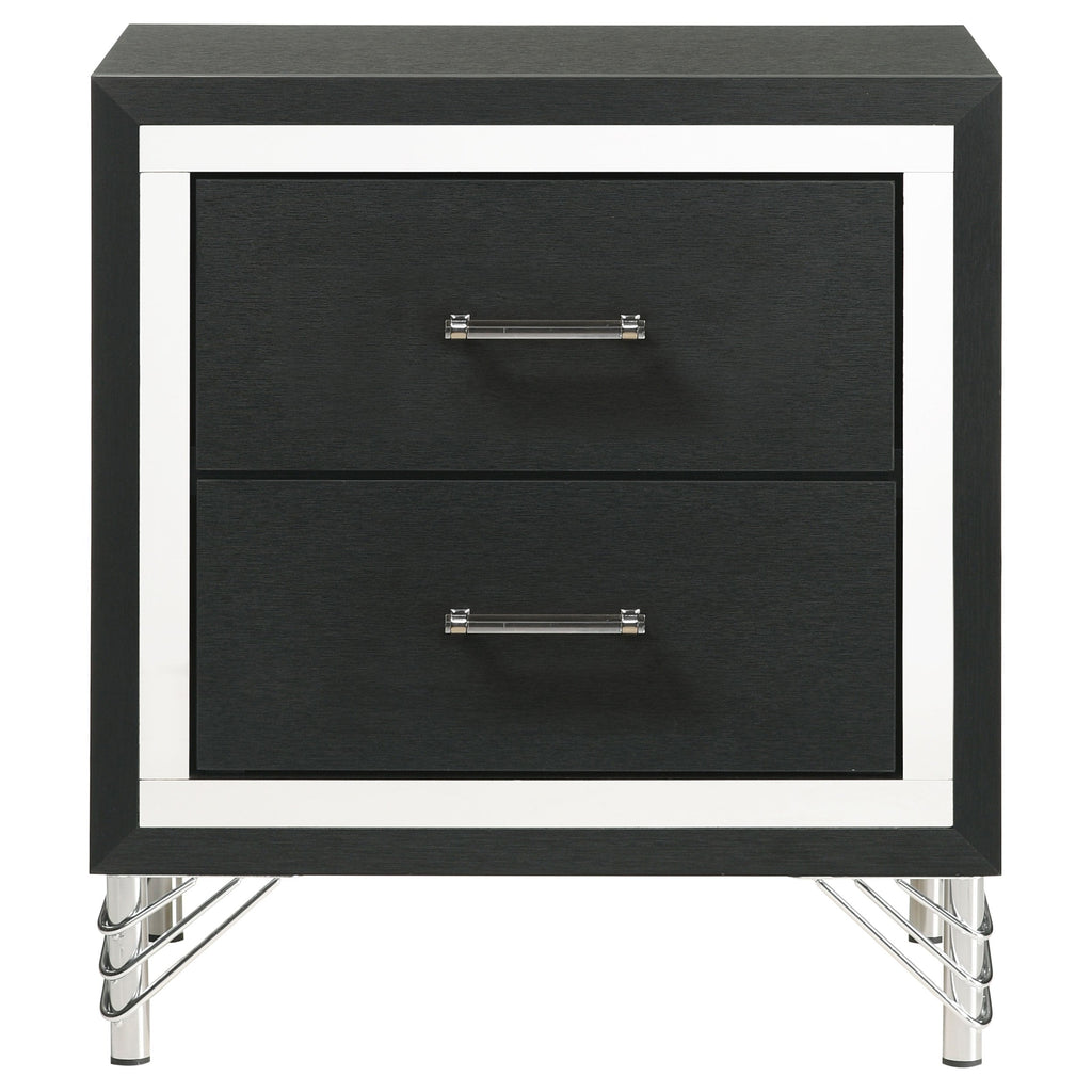 Lucia 2-drawer Nightstand Bedside Table White