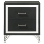 Lucia 2-drawer Nightstand Bedside Table White