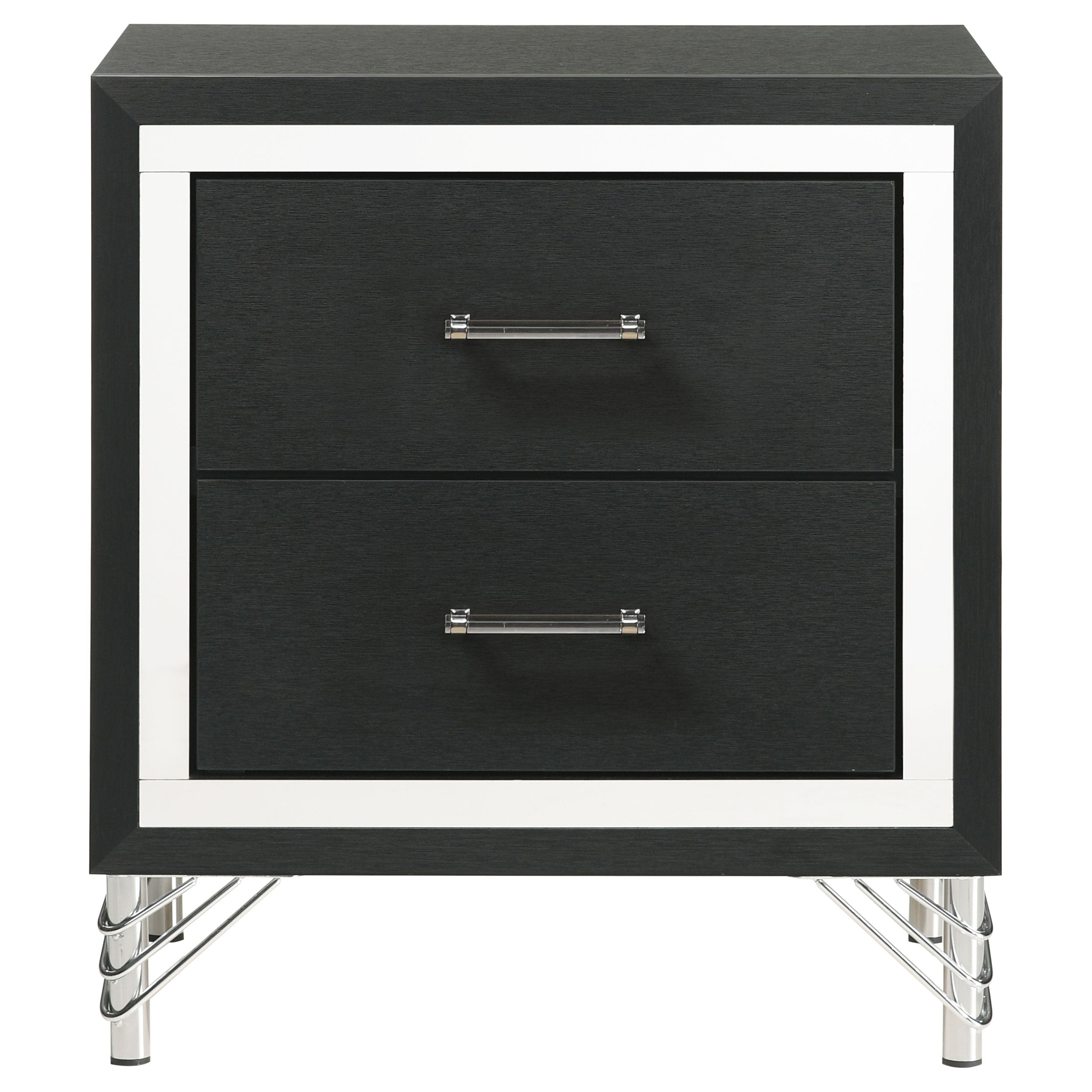 Lucia 2-drawer Nightstand Bedside Table White