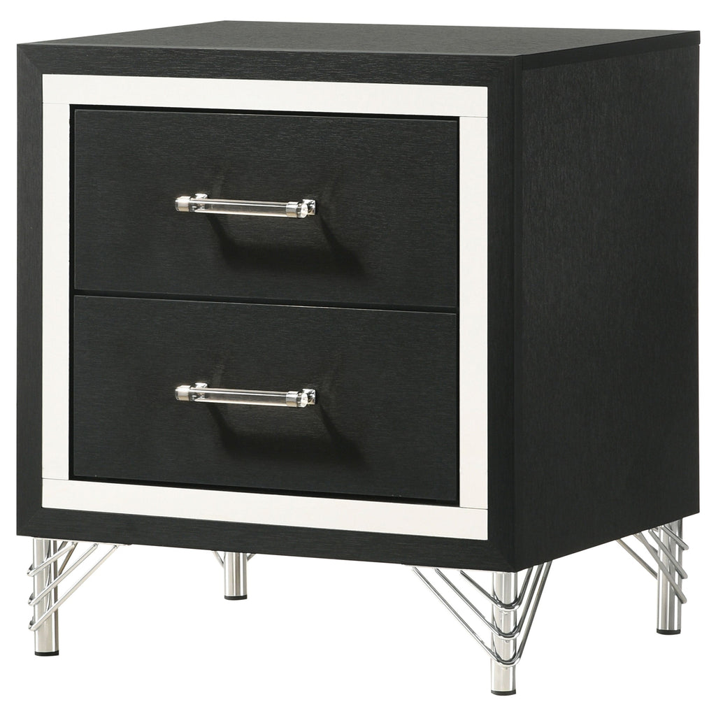 Lucia 2-drawer Nightstand Bedside Table White