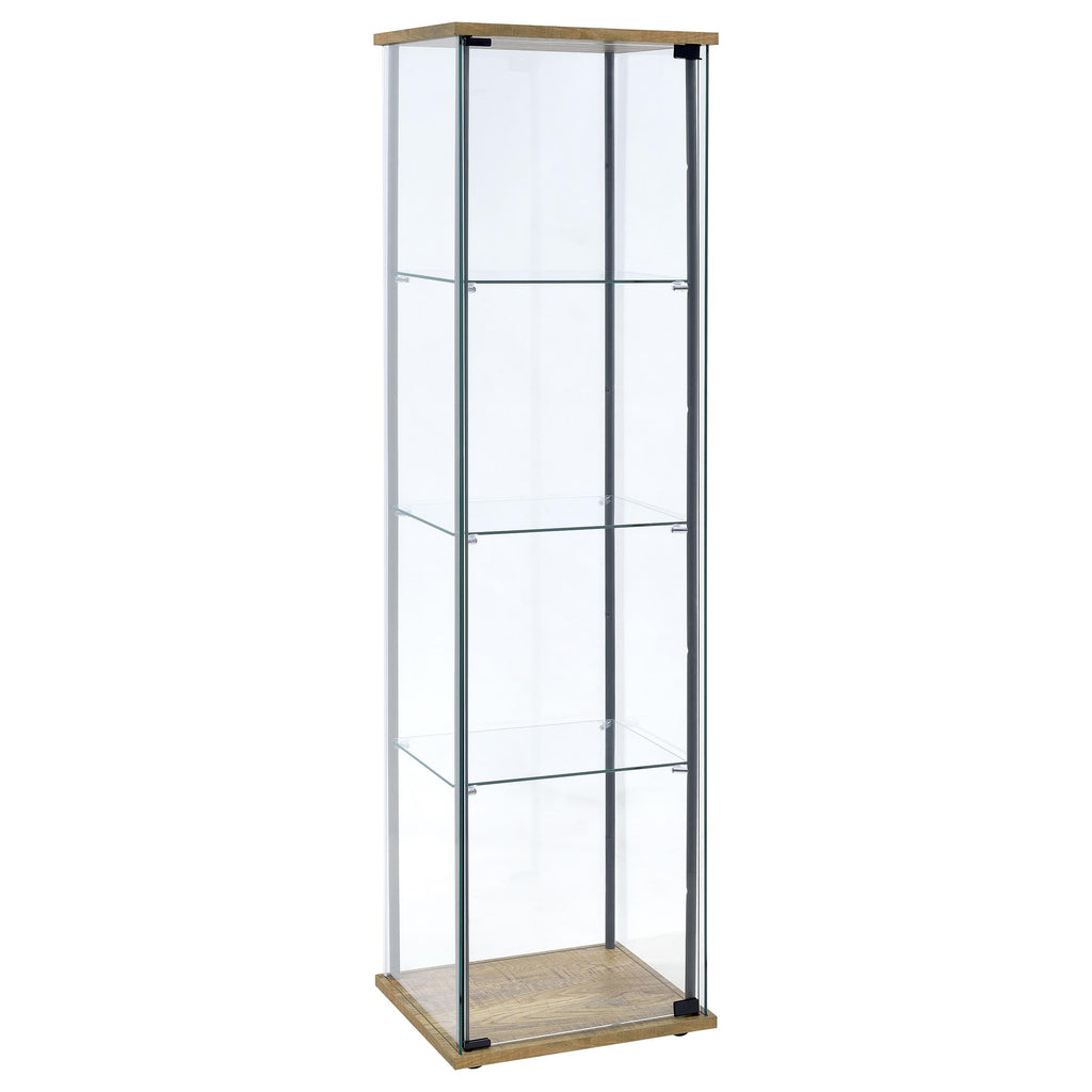 Bellatrix 3-shelf Clear Glass Curio Cabinet Mango