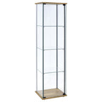 Bellatrix 3-shelf Clear Glass Curio Cabinet Mango