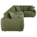 Elysia 6-piece Chenille Upholstered Modular Sectional Sofa Green