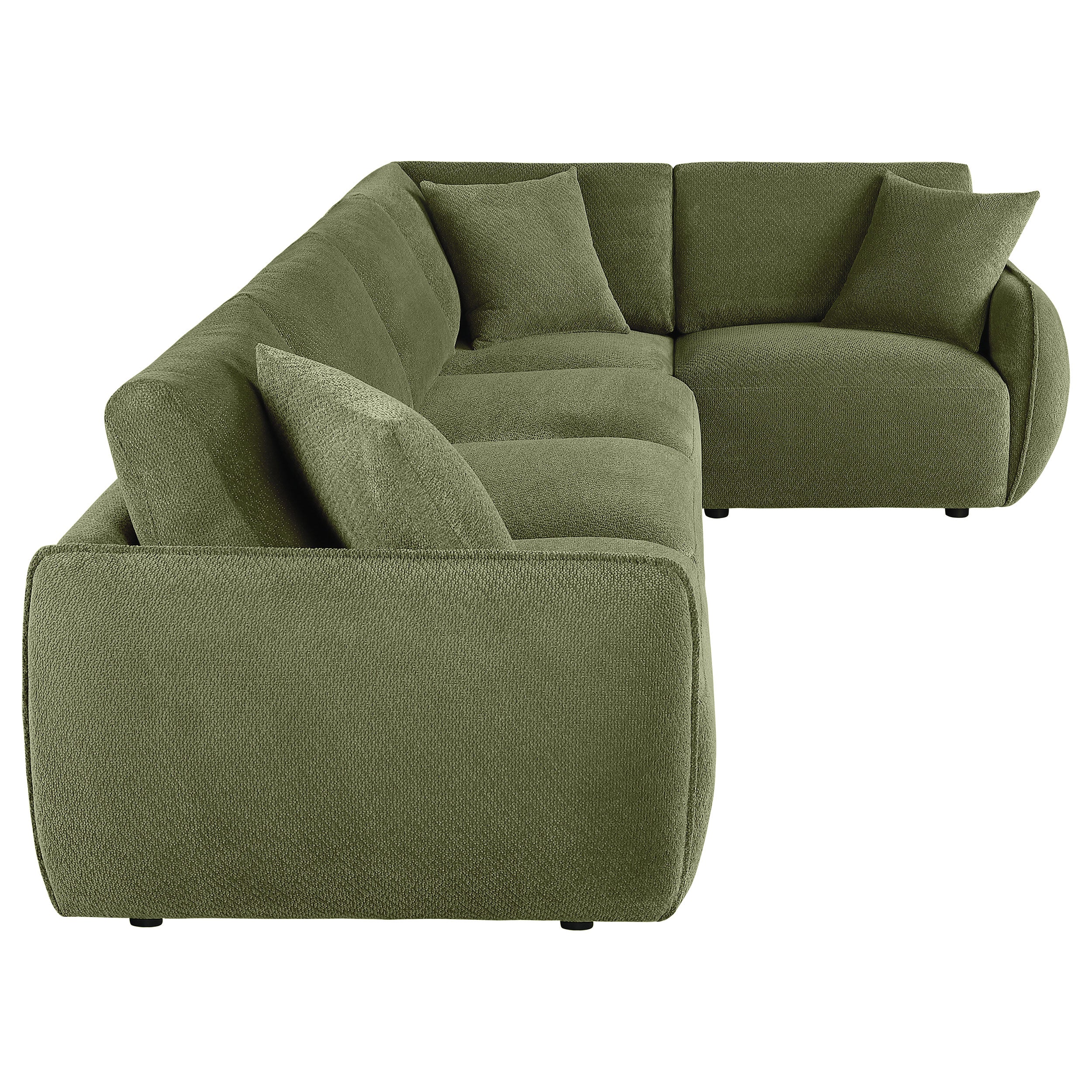 Elysia 6-piece Chenille Upholstered Modular Sectional Sofa Green