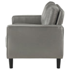 Ruth Upholstered Track Arm Loveseat Black