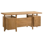 Roldan 69-inch 4-drawer Computer Desk with File Drawer Light Ash