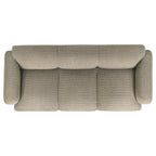 Dorset Fabric Upholstered Round Track Arm Sofa Brown