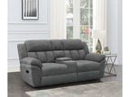 Bahrain Upholstered Motion Loveseat Charcoal