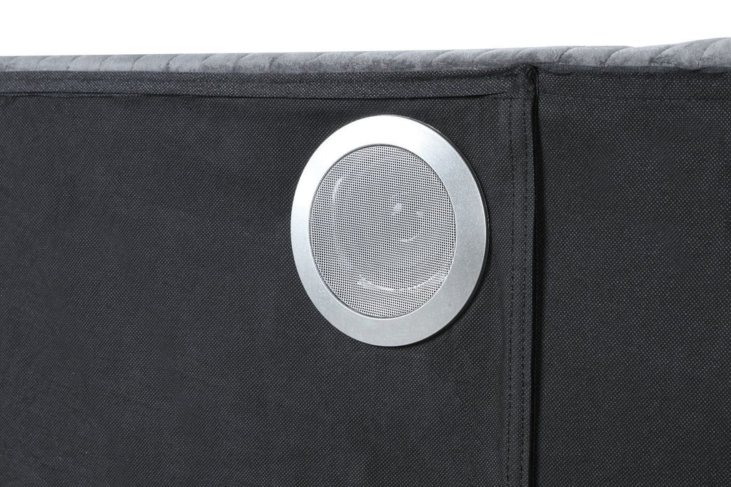 Galaxy Home Lizelle King Bed in with Ambient Lighting in Black