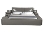 Galaxy Home Zoya King Bed in Grey
