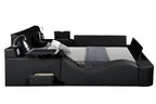 Galaxy Home Zoya Modern Style Queen Bed in Black 698781236338