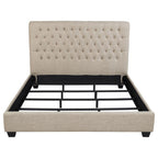 Chloe Upholstered California King Panel Bed Oatmeal