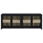Denison 79-inch 4-door TV Stand Media Console Black